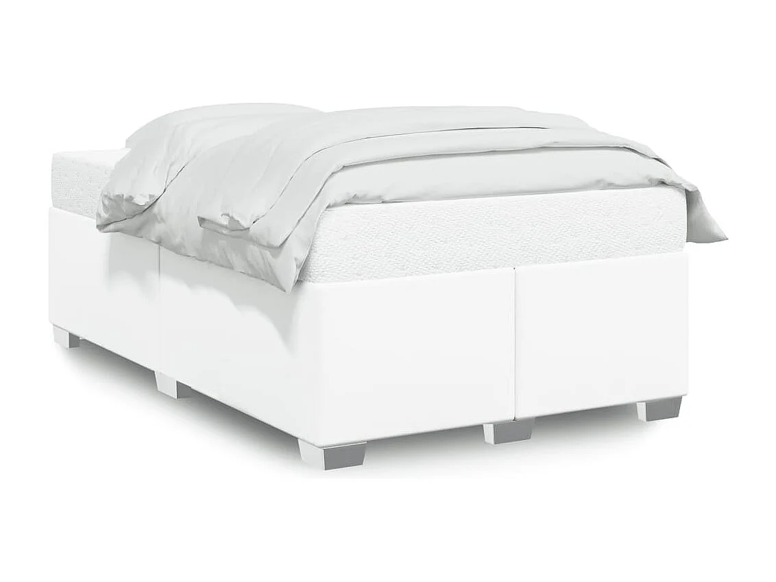 Estructura de cama sin colchón cuero sintético blanco 120x200cm