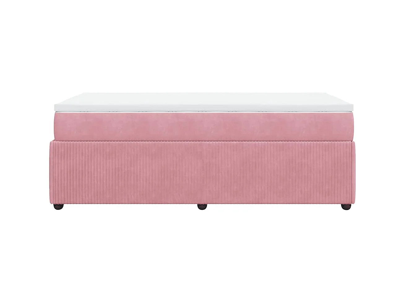 Sommier à lattes de lit avec matelas Rose 100x200 cm Velours