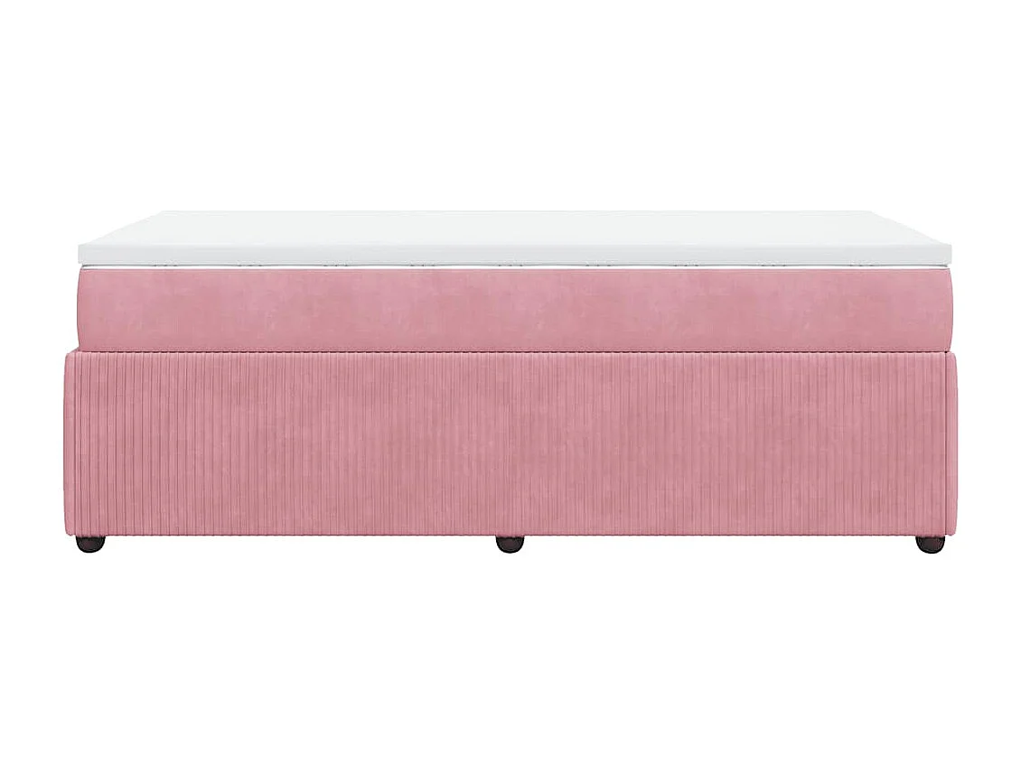 Sommier à lattes de lit avec matelas Rose 100x200 cm Velours