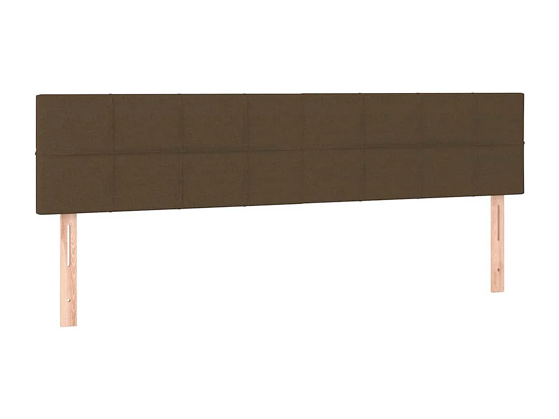 Giroletto a Molle con Materasso Marrone Scuro 120x190cm Tessuto