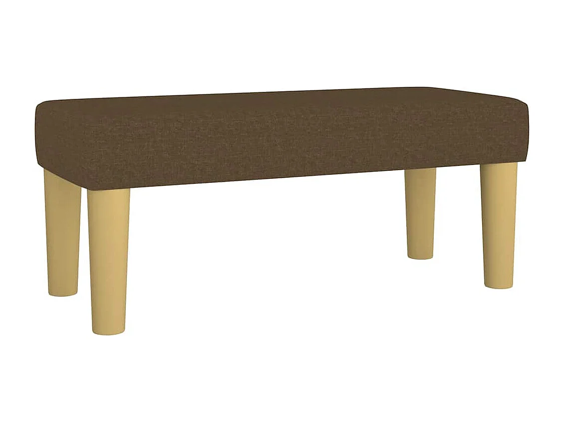 Giroletto a Molle con Materasso Marrone Scuro 120x190cm Tessuto