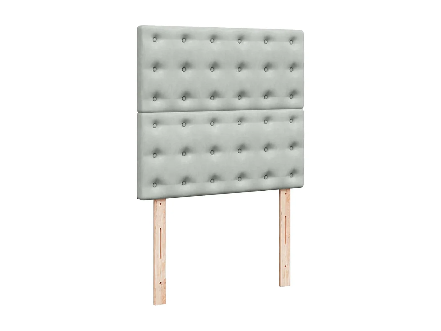 Sommier à lattes de lit et matelas Gris clair 100x200cm Velours