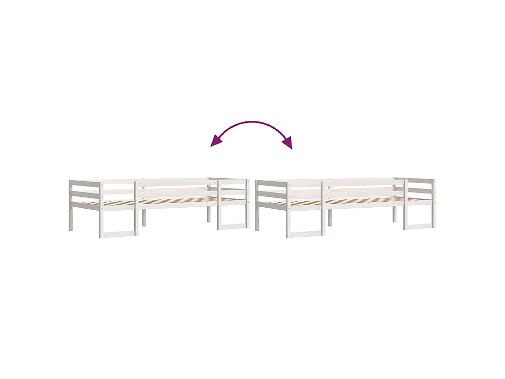 Cadre de lit pour enfants sans matelas 90x200 cm pin massif