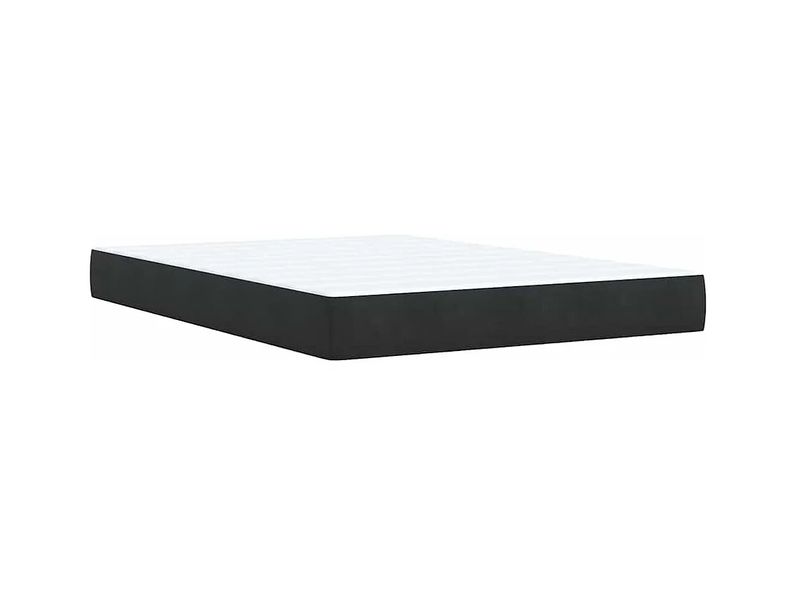 Boxspringbett mit Matratze Schwarz 140x190 cm Samt