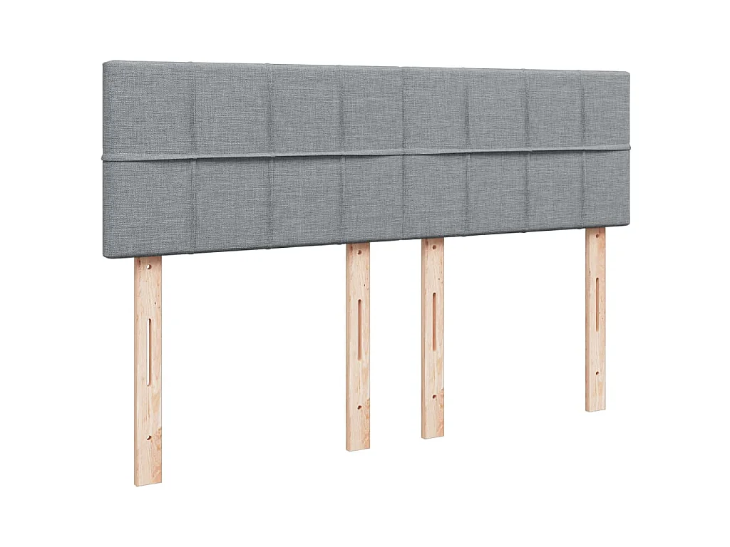 Giroletto a Molle con Materasso Grigio Chiaro 140x190cm Tessuto