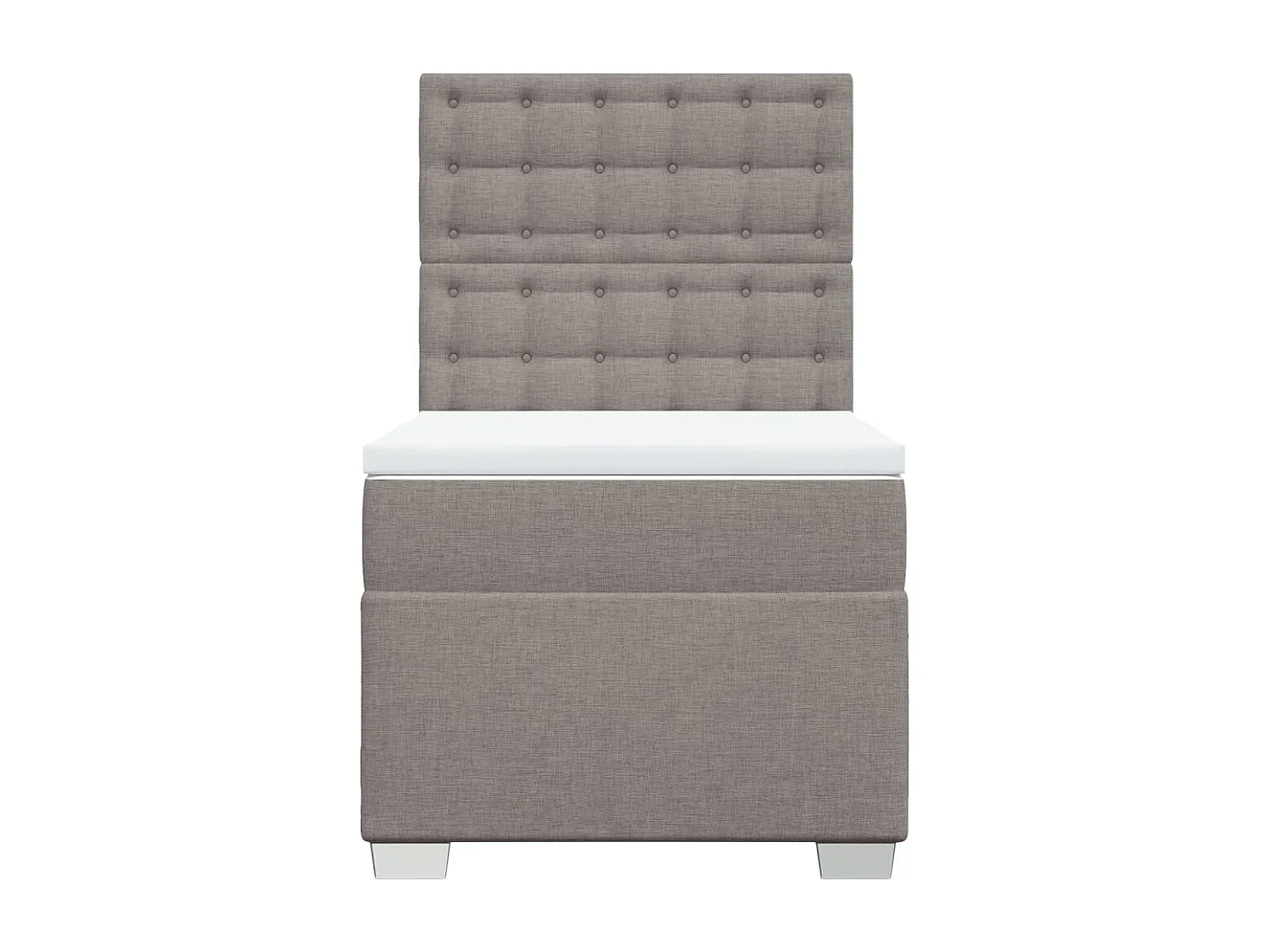 Boxspringbett mit Matratze Taupe 100x200 cm Stoff