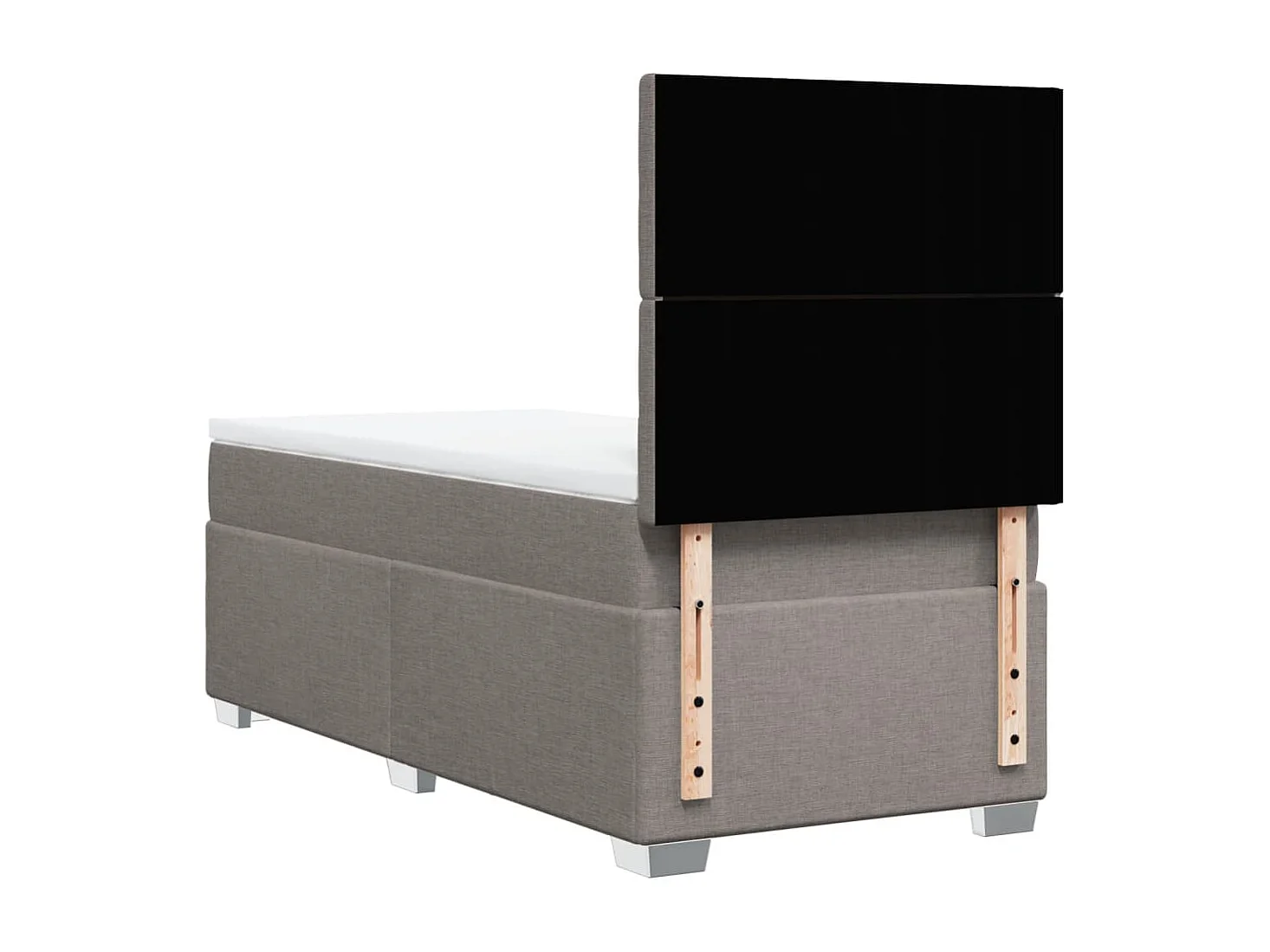 Boxspringbett mit Matratze Taupe 100x200 cm Stoff