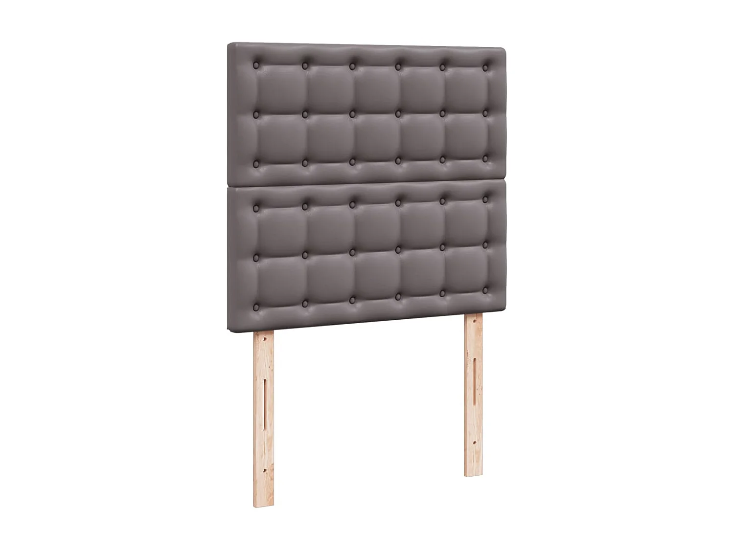 Sommier à lattes de lit avec matelas Gris 90x190 cm Similicuir