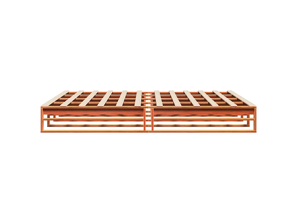Cadre de lit sans matelas cire marron 180x200cm bois pin massif