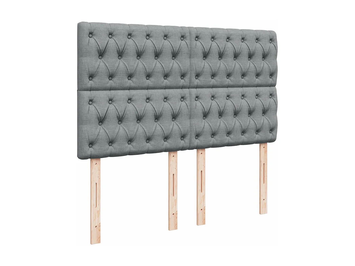 Boxspringbett mit Matratze Hellgrau 140x200 cm Stoff