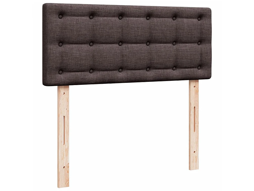 Boxspring met matras stof donkerbruin 120x190 cm