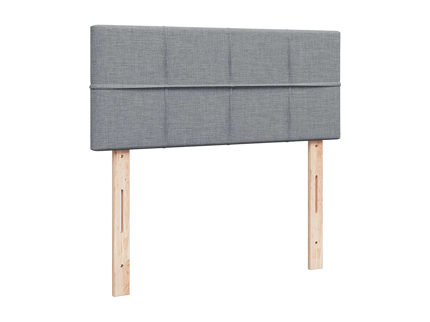 Cama box spring con colchón tela gris claro 120x200 cm