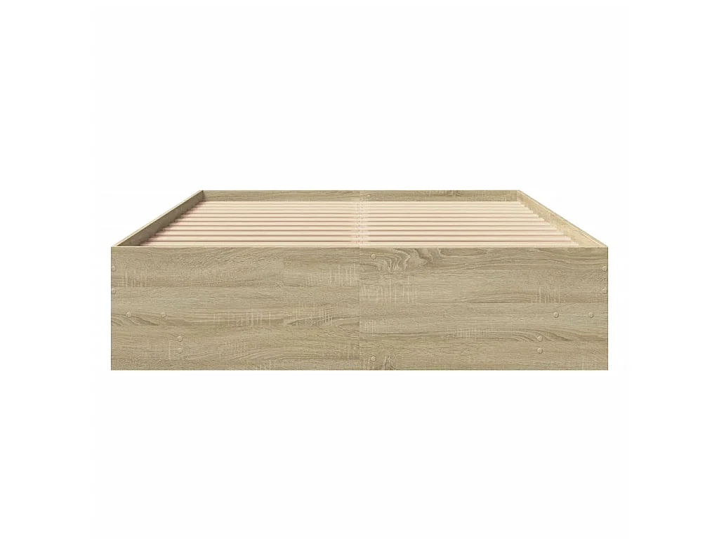 Cadre de lit sans matelas chêne sonoma 120x190 cm