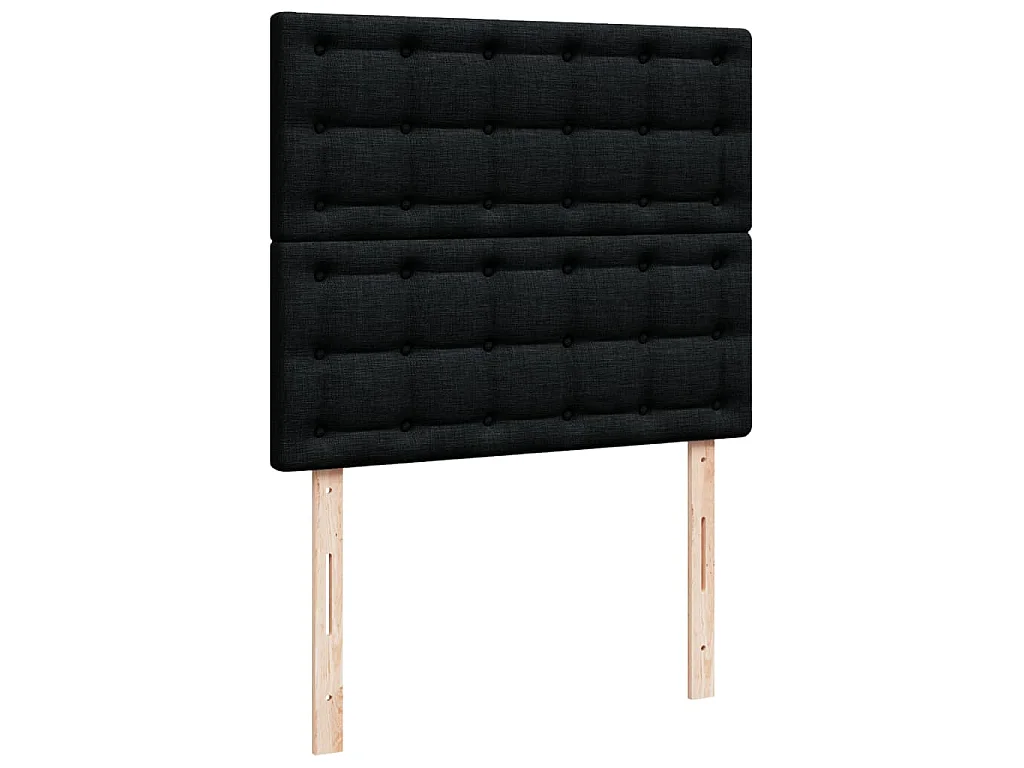 Boxspring met matras stof zwart 120x200 cm