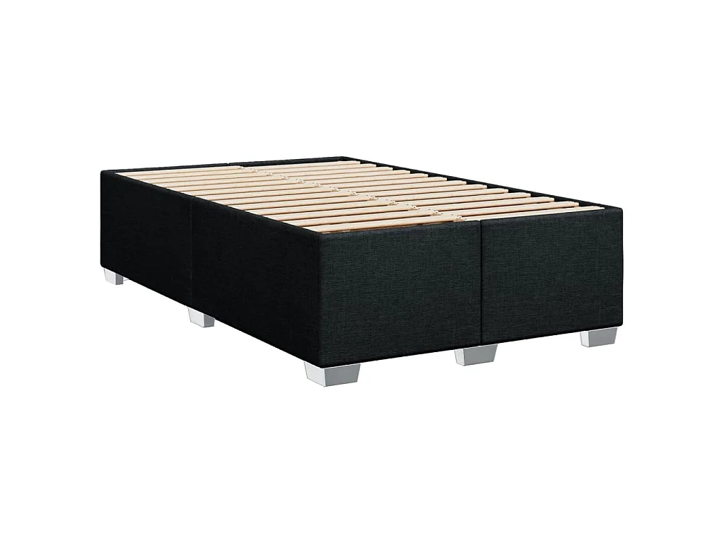 Boxspring met matras stof zwart 120x200 cm