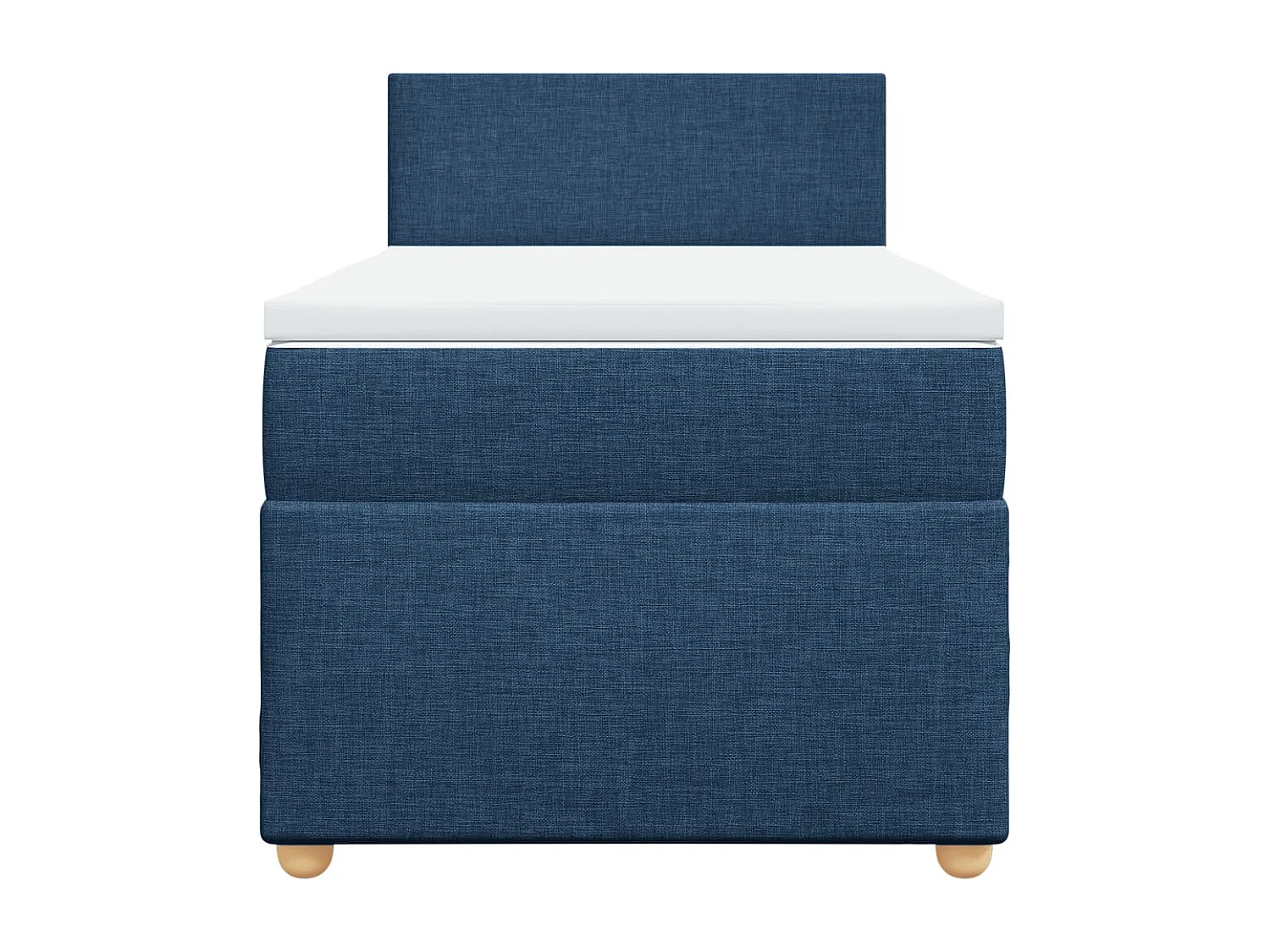 Boxspringbett mit Matratze Blau 80x200 cm Stoff