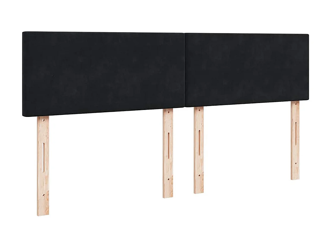 Boxspring met matras fluweel zwart 200x200 cm