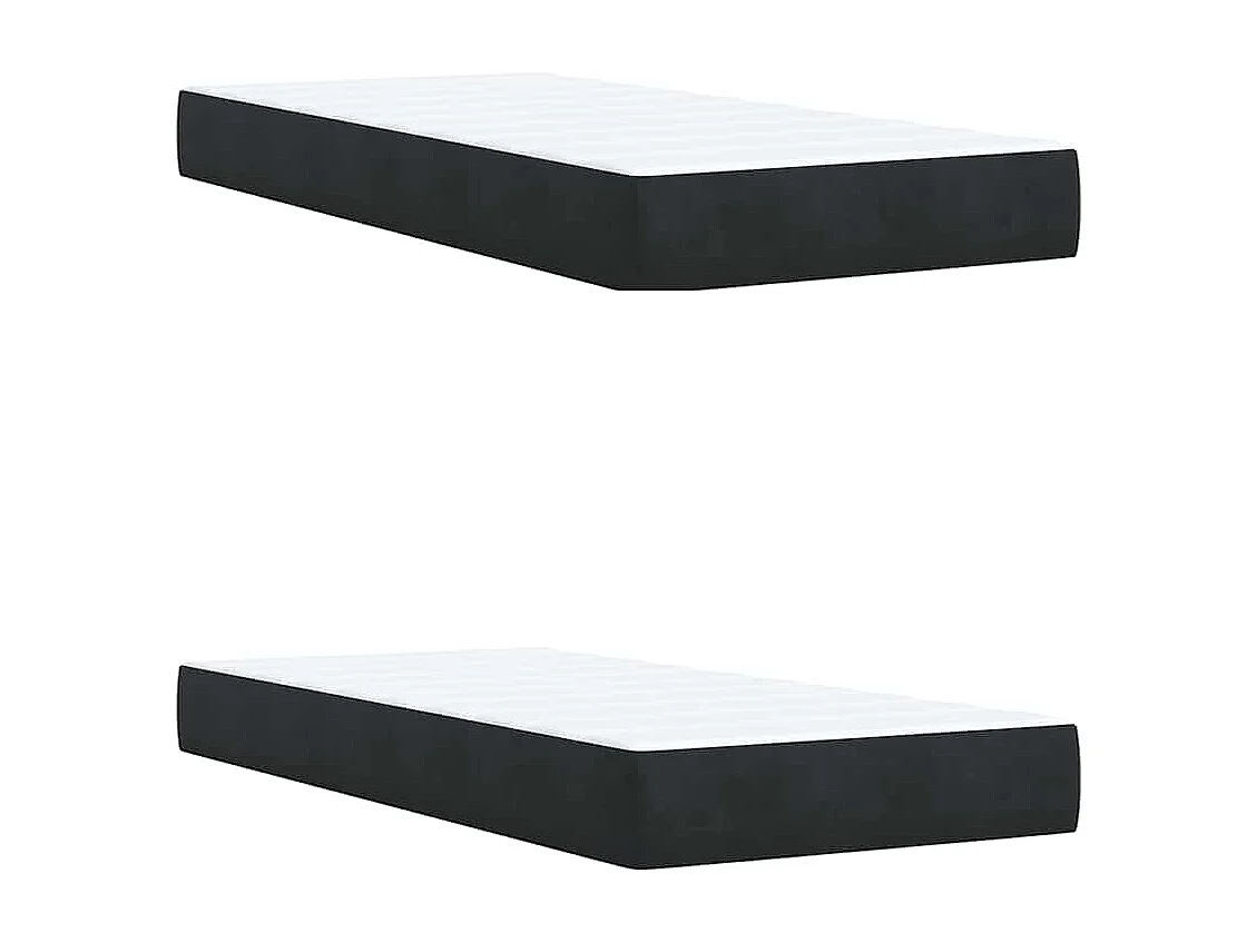 Boxspring met matras fluweel zwart 200x200 cm