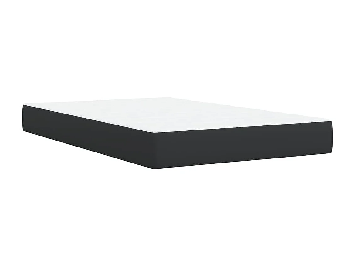 Boxspring met matras kunstleer zwart 120x190 cm