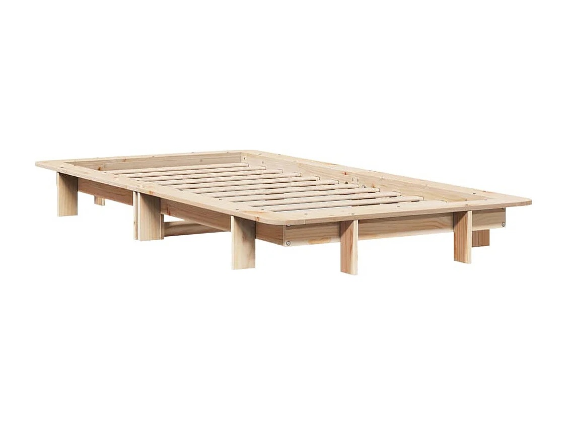 Cadre de lit sans matelas 75x190 cm bois de pin massif