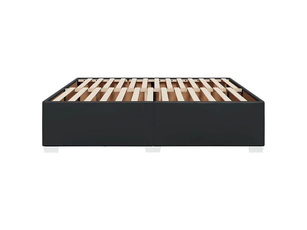 Bedframe kunstleer zwart 200x200 cm
