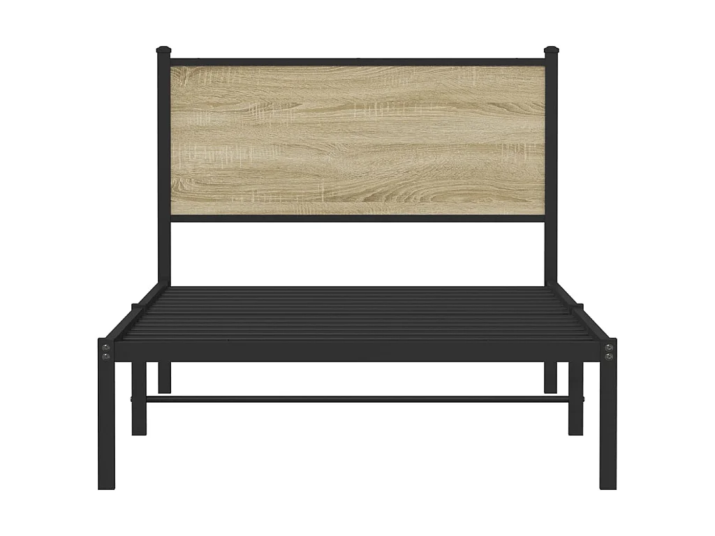 Bedframe zonder matras metaal sonoma eikenkleurig 100x200 cm