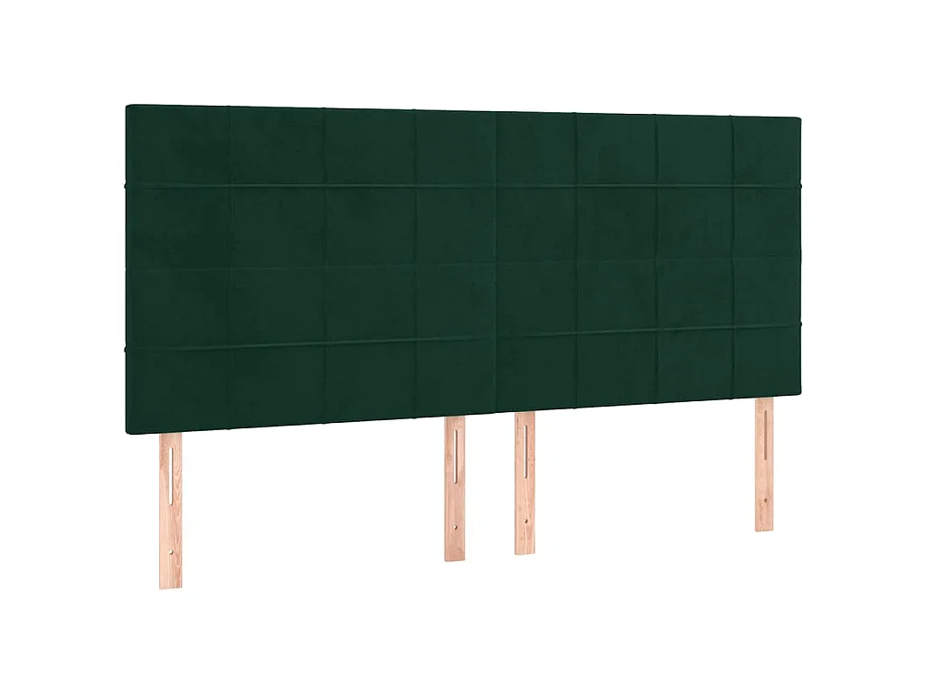 Bedframe met hoofdeinde fluweel donkergroen 180x200 cm