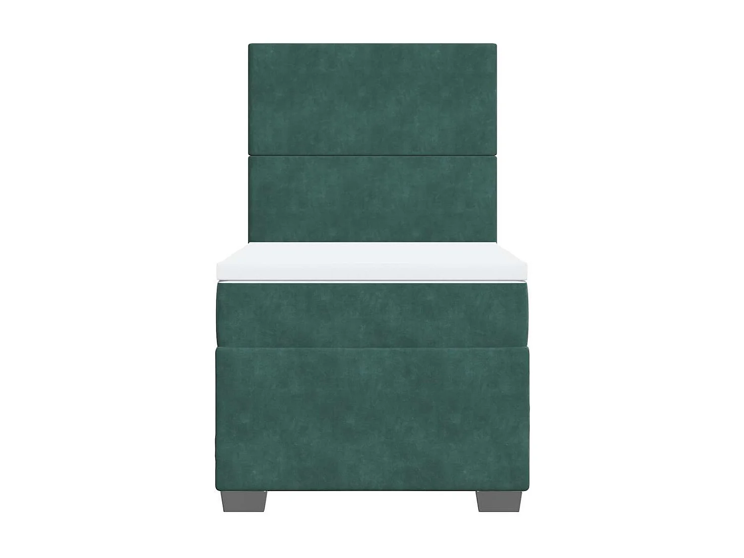 Boxspringbett mit Matratze Dunkelgrün 80x200 cm Samt