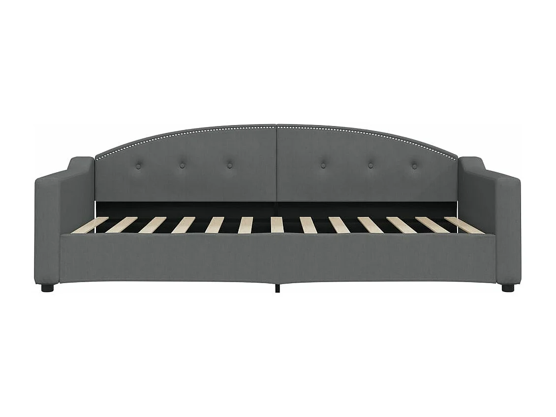 Tagesbett Ausziehbar mit Schubladen Dunkelgrau 100x200 cm Stoff