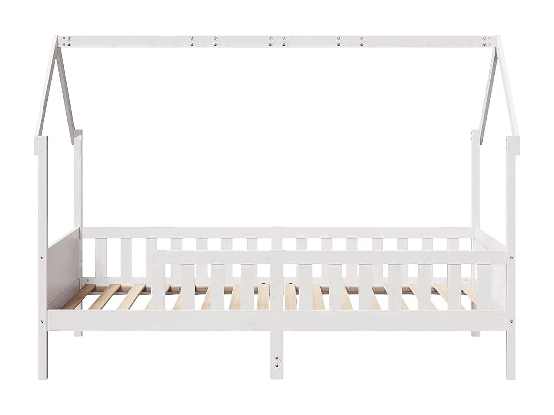 Cadre de lit d'enfants forme de maison sans matelas pin