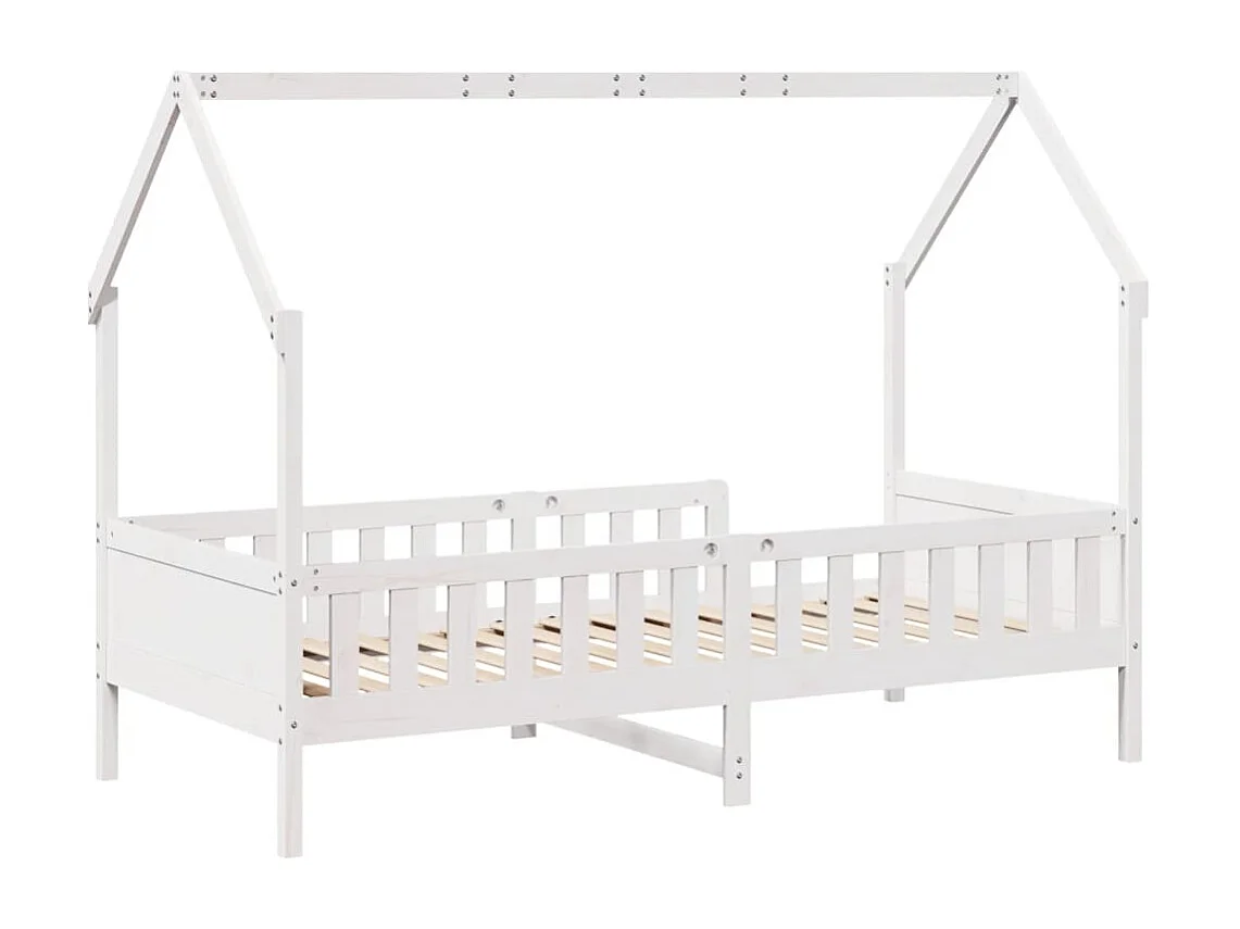 Cadre de lit d'enfants forme de maison sans matelas pin