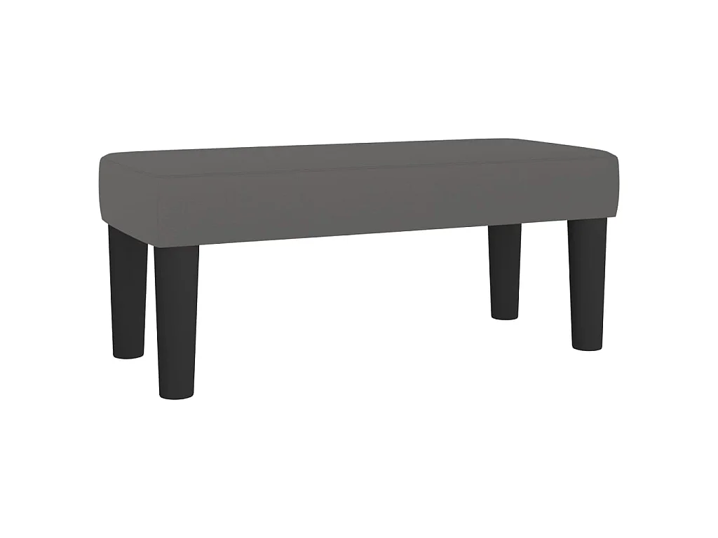 Boxspring met matras kunstleer grijs 120x190 cm
