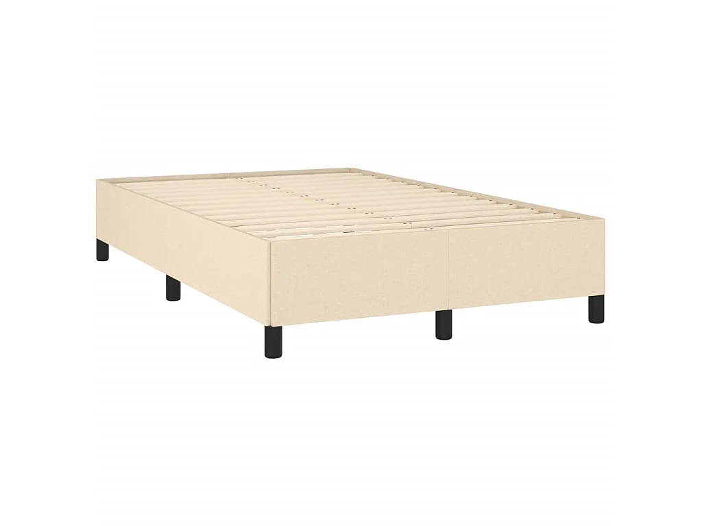 Boxspring met matras stof crèmekleurig 120x190 cm