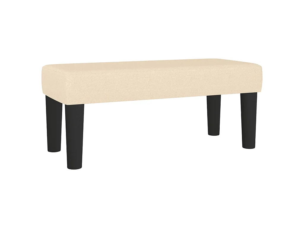 Boxspring met matras stof crèmekleurig 120x190 cm