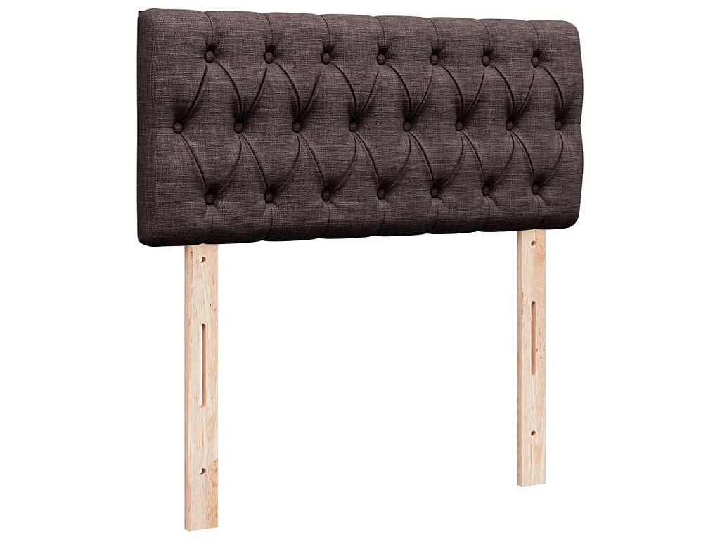 Boxspringbett mit Matratze Dunkelbraun 100x200 cm Stoff