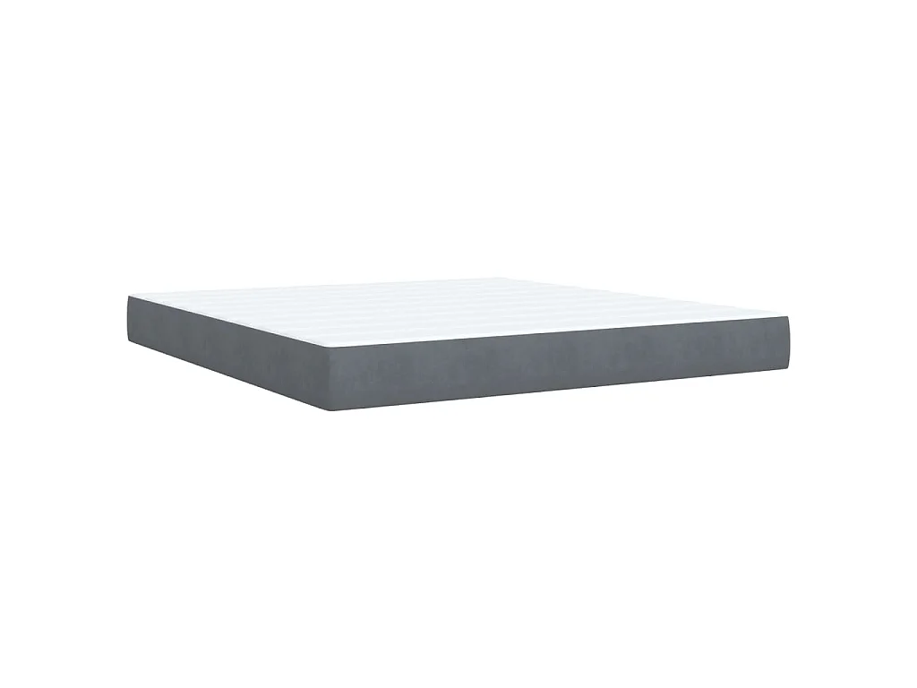 Boxspringbett mit Matratze Dunkelgrau 180x200 cm Samt