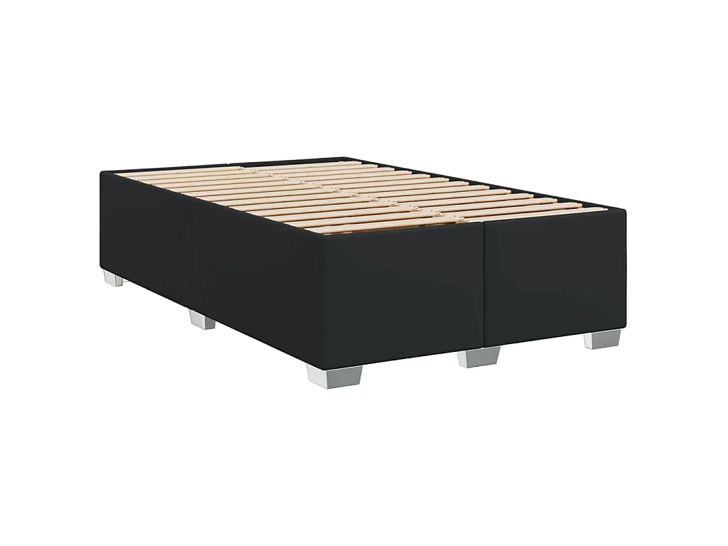 Boxspring met matras kunstleer zwart 120x190 cm