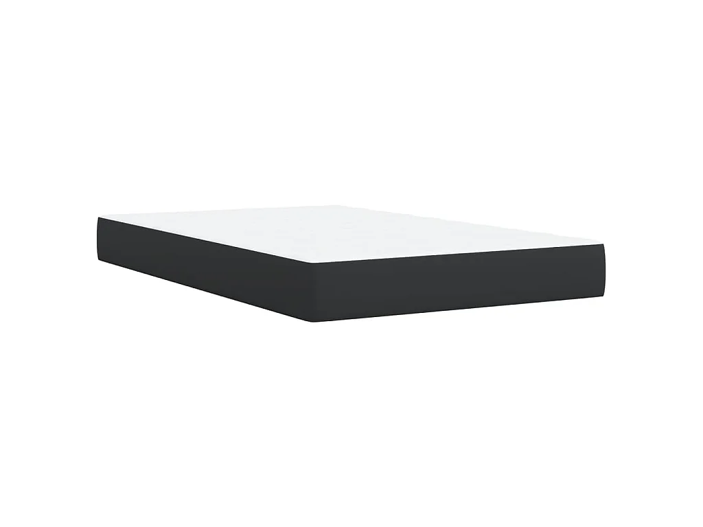 Boxspring met matras kunstleer zwart 120x190 cm