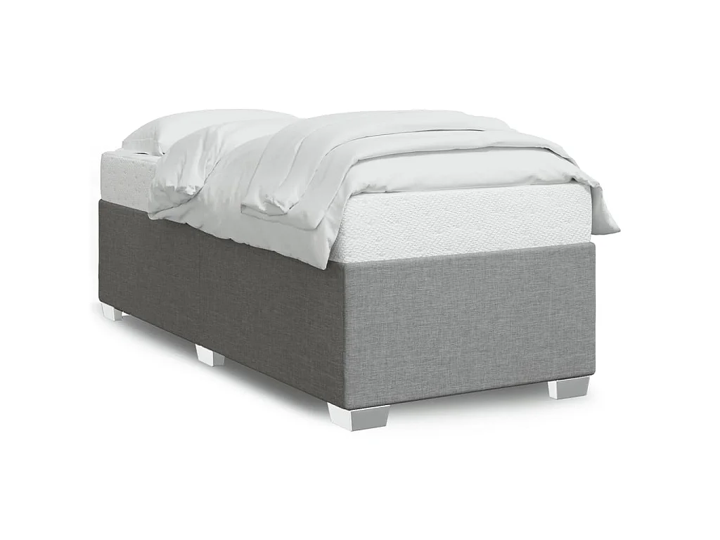Bedframe zonder matras 80x200 cm stof lichtgrijs