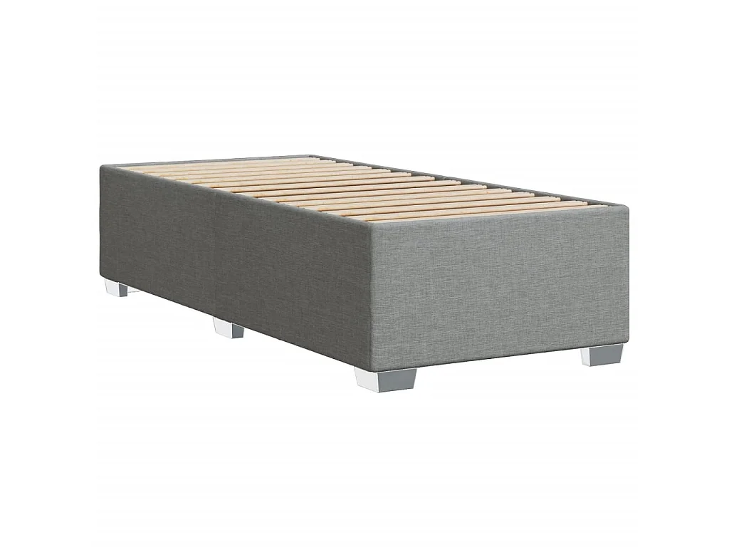 Bedframe zonder matras 80x200 cm stof lichtgrijs