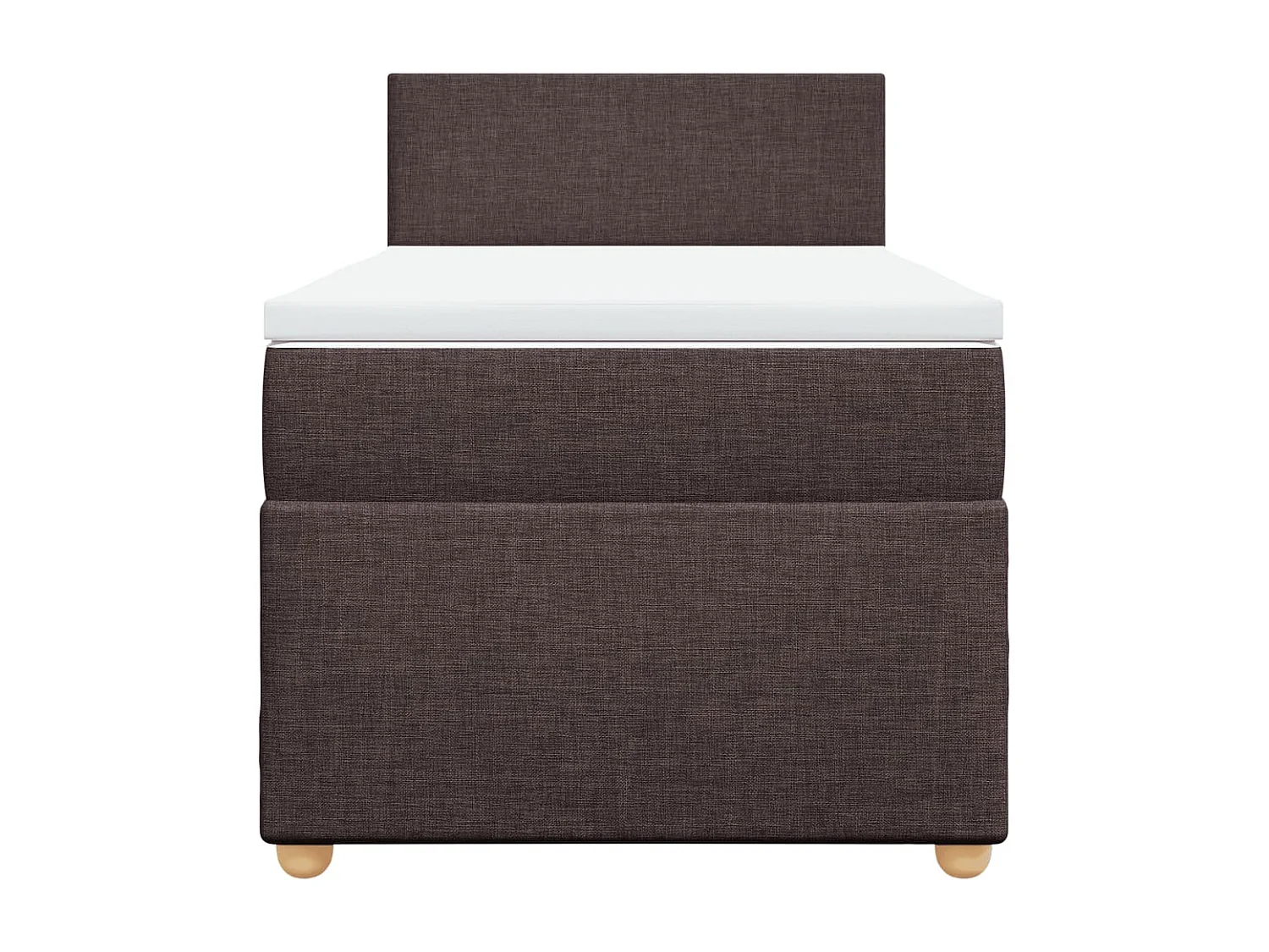 Boxspringbett mit Matratze Dunkelbraun 90x200 cm Stoff