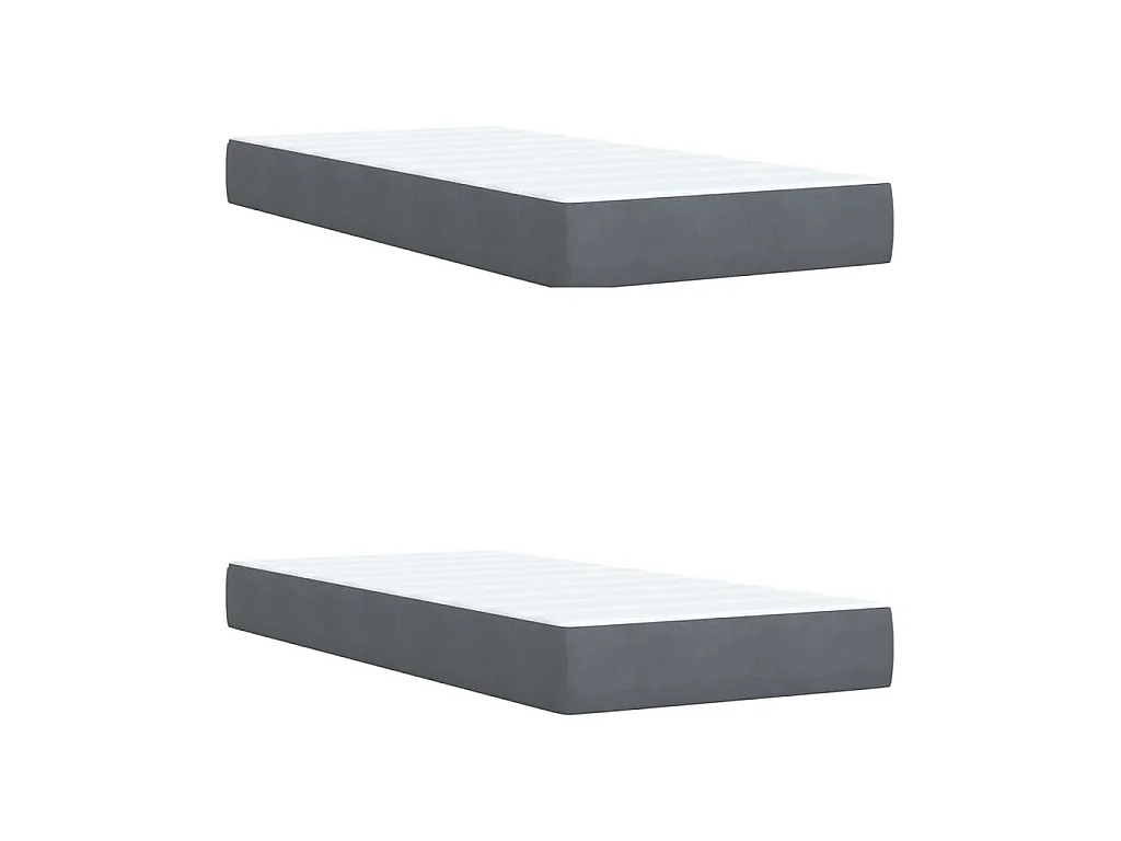 Boxspringbett mit Matratze Dunkelgrau 200x200 cm Samt