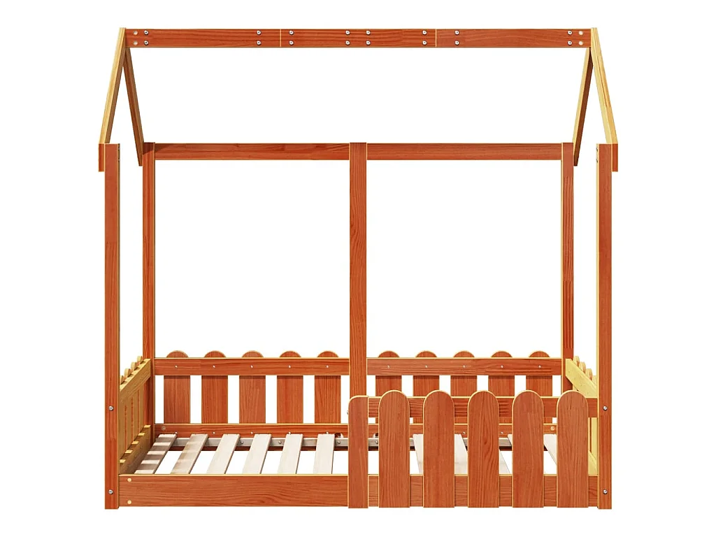 Cadre de lit d'enfants forme de maison sans matelas 70x140 cm