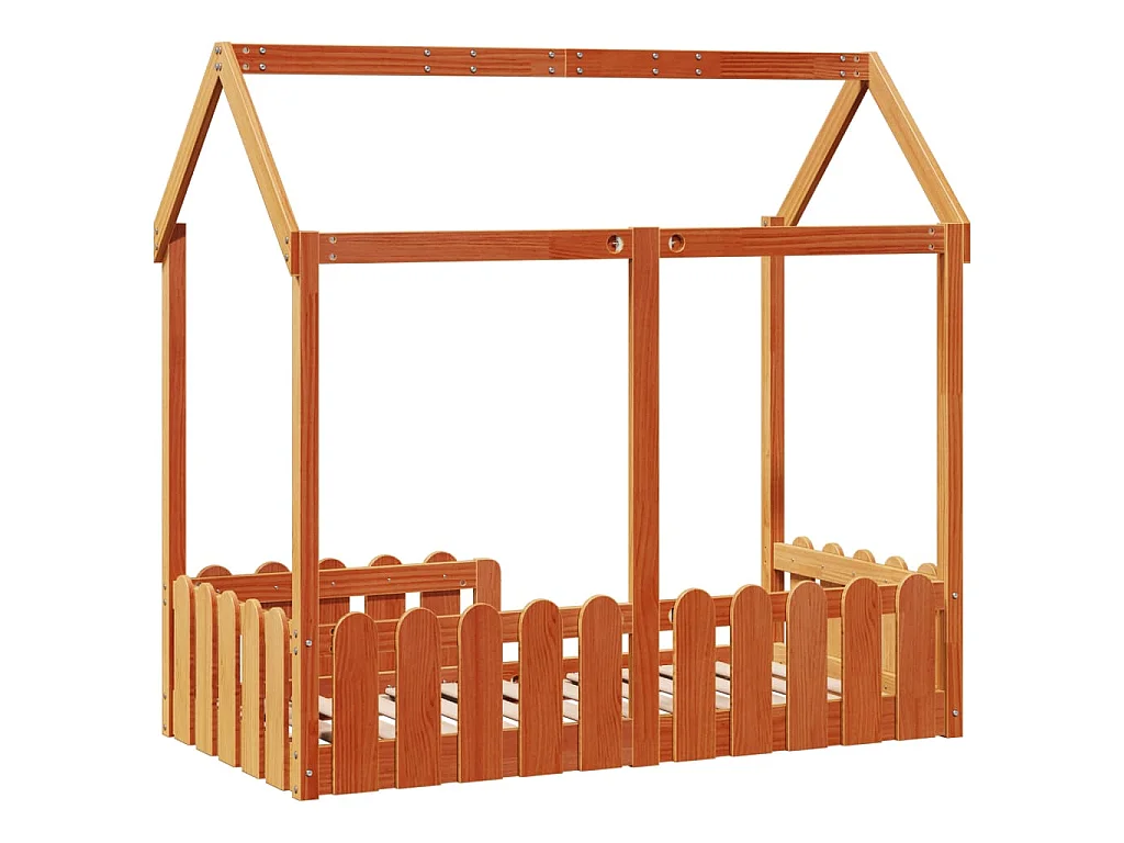 Cadre de lit d'enfants forme de maison sans matelas 70x140 cm