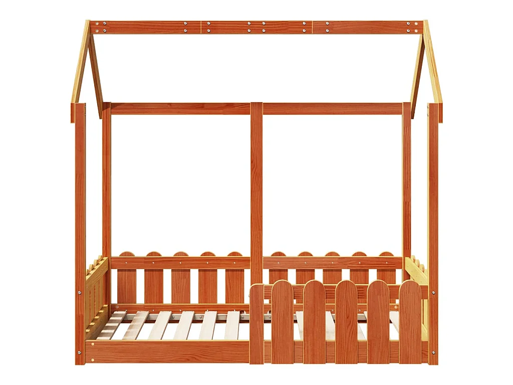 Cadre de lit d'enfants forme de maison sans matelas 70x140 cm