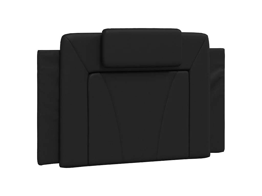 Lit Viana avec matelas noir 80x200 cm similicuir