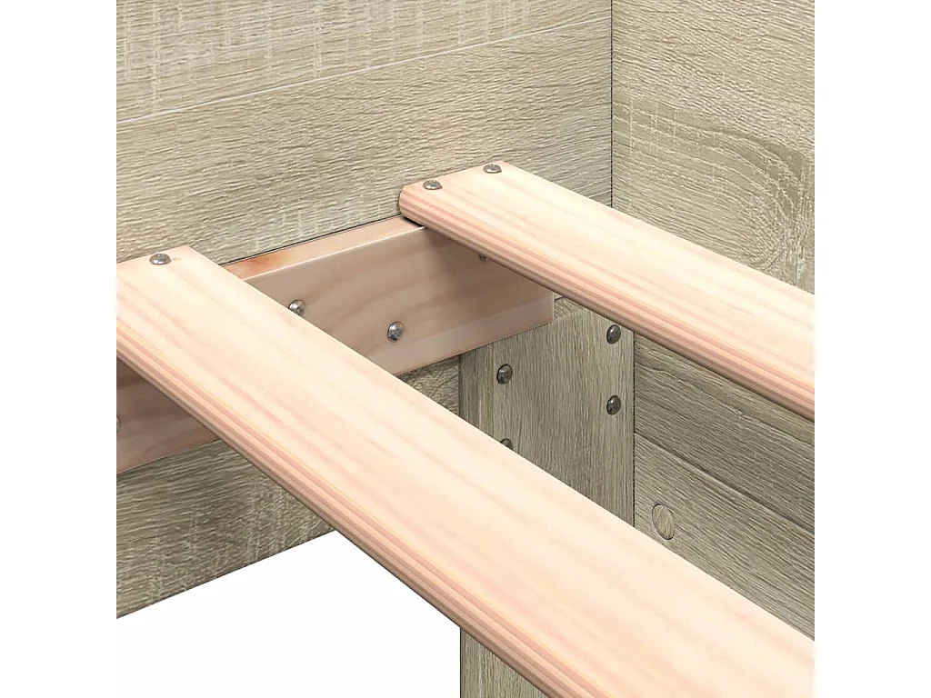 Bettgestell ohne Matratze Sonoma-Eiche 90x200 cm Holzwerkstoff