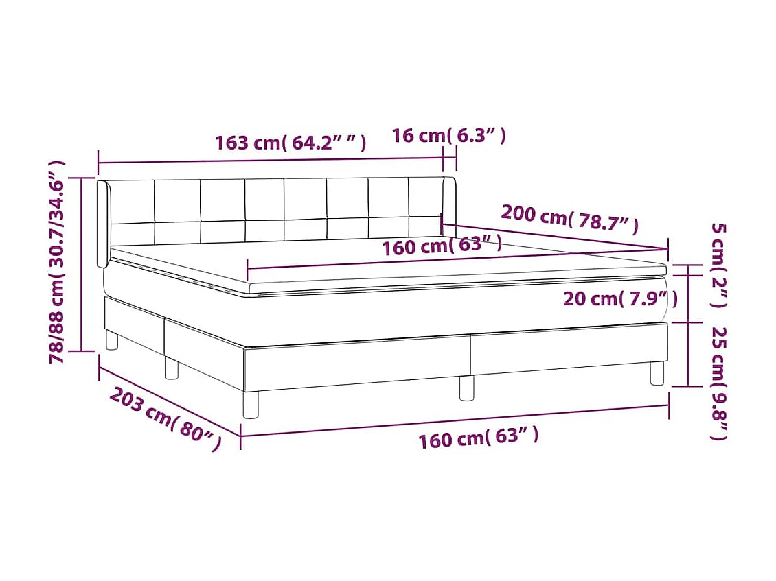 Boxspring met matras fluweel zwart 160x200 cm