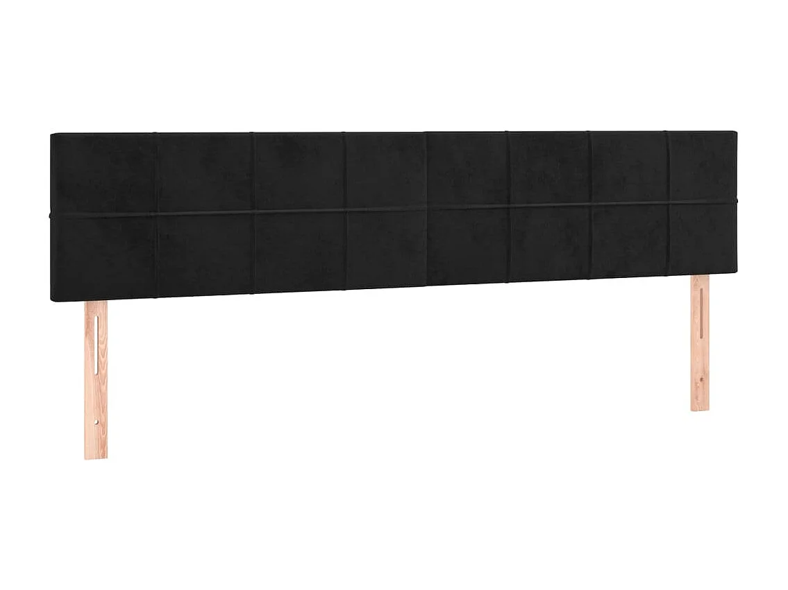 Cama com molas/colchão 160x200 cm veludo preto