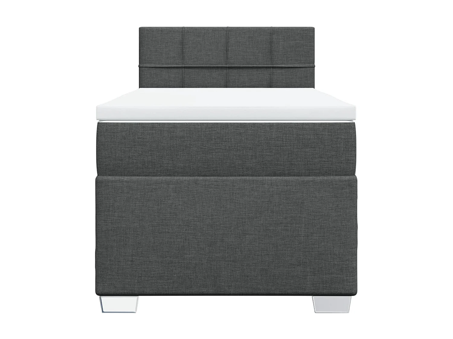 Boxspringbett mit Matratze Dunkelgrau 100x200 cm Stoff